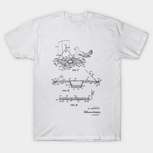 Bird Feeder Device Vintage Patent Hand Drawing T-Shirt